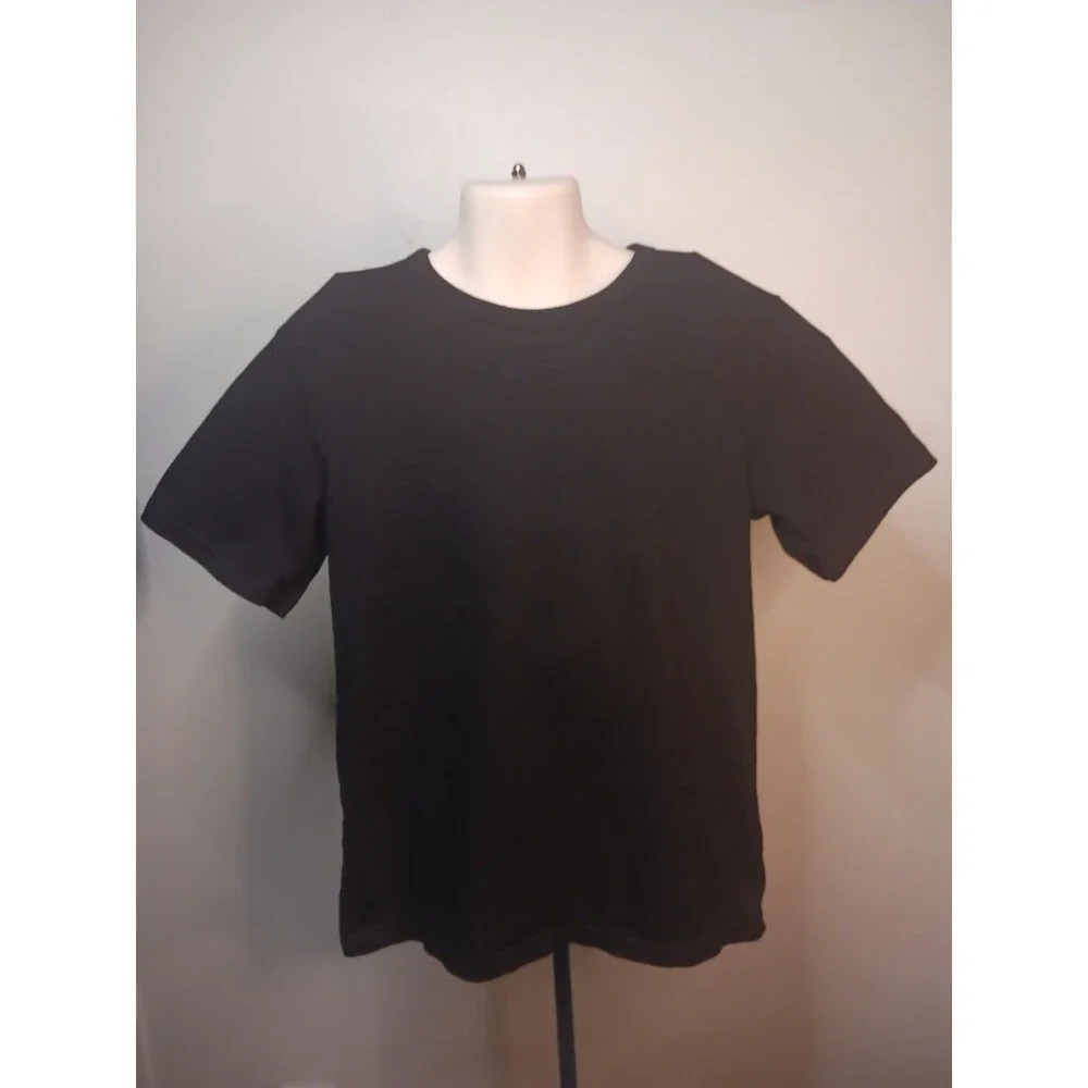 The Childrens Place Solid Black Pullover T-Shirt Boys (Size M/7-8)
